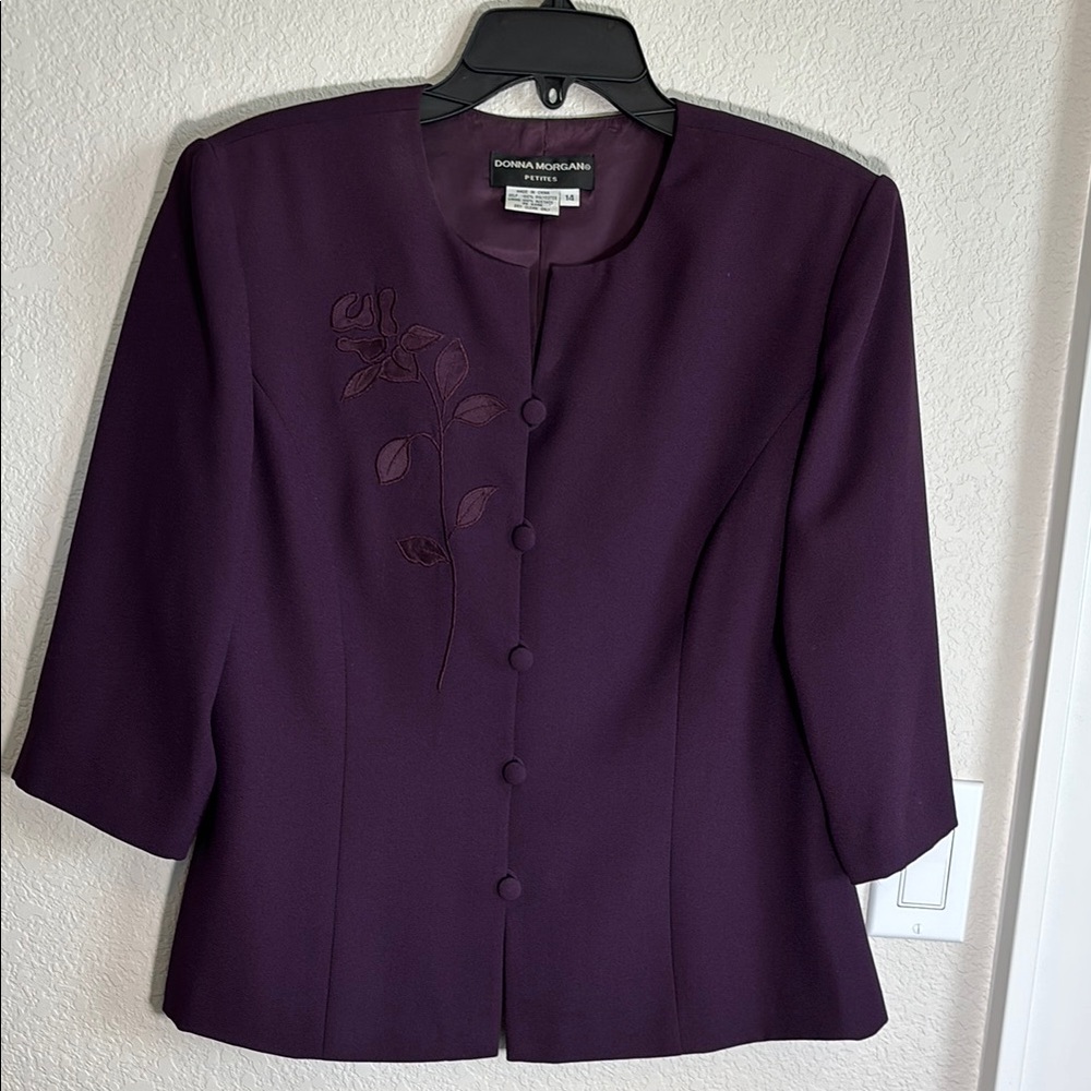Donna Morgan Women's Purple Jacket and long skirt